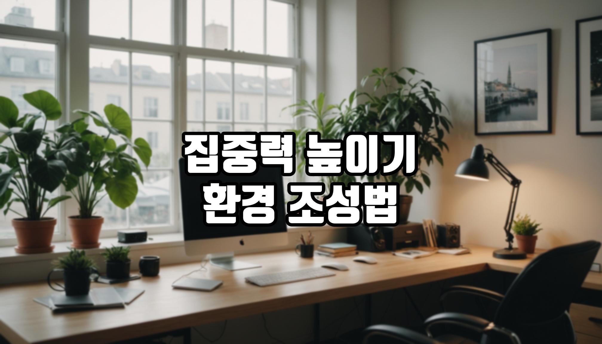 집중력을 높이는 환경 조성법은?